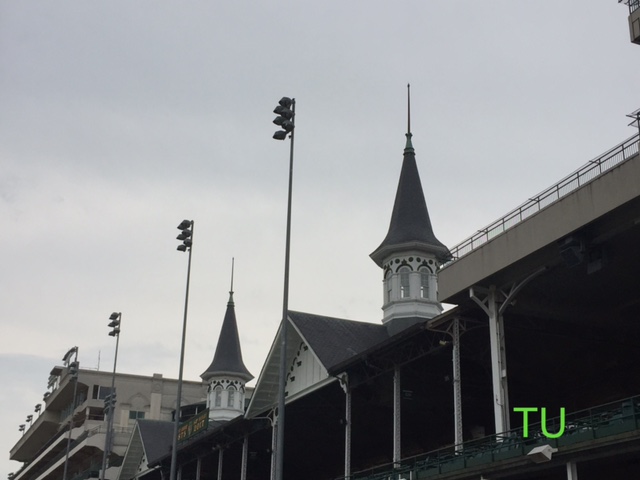 The twin spires of Churchill Downs will watch over the 146th Kentucky Derby while the spectators will not be on site.