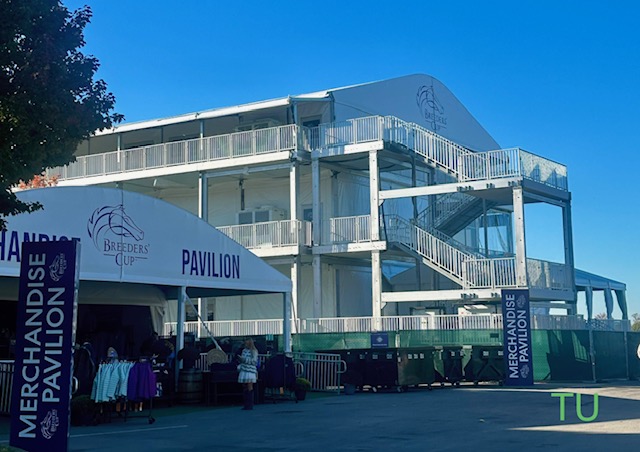 Temporary structures like luxury chalets, loge boxes and gift shops await the large crowd expected at the 2026 Breeders' Cup.